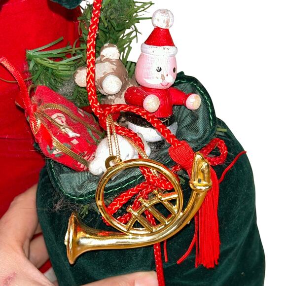 Vintage Santa Claus Tree Topper Mervyn's Paper Mache Face Made Taiwan 18” - Picture 3 of 8